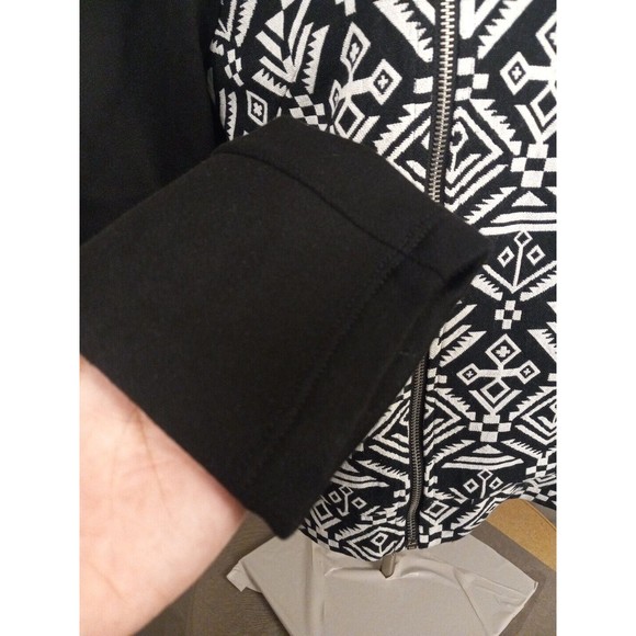 Forever 21 Womens Junior Black/white Astec Long Sleeve Jacket Size M - Picture 3 of 13